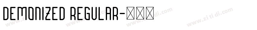 Demonized Regular字体转换